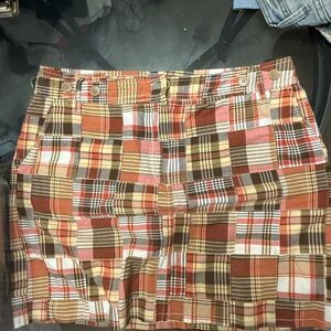 Ann Taylor Multicolor Plaid Skirt